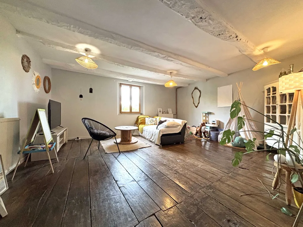 Maison en pierres avec jardin